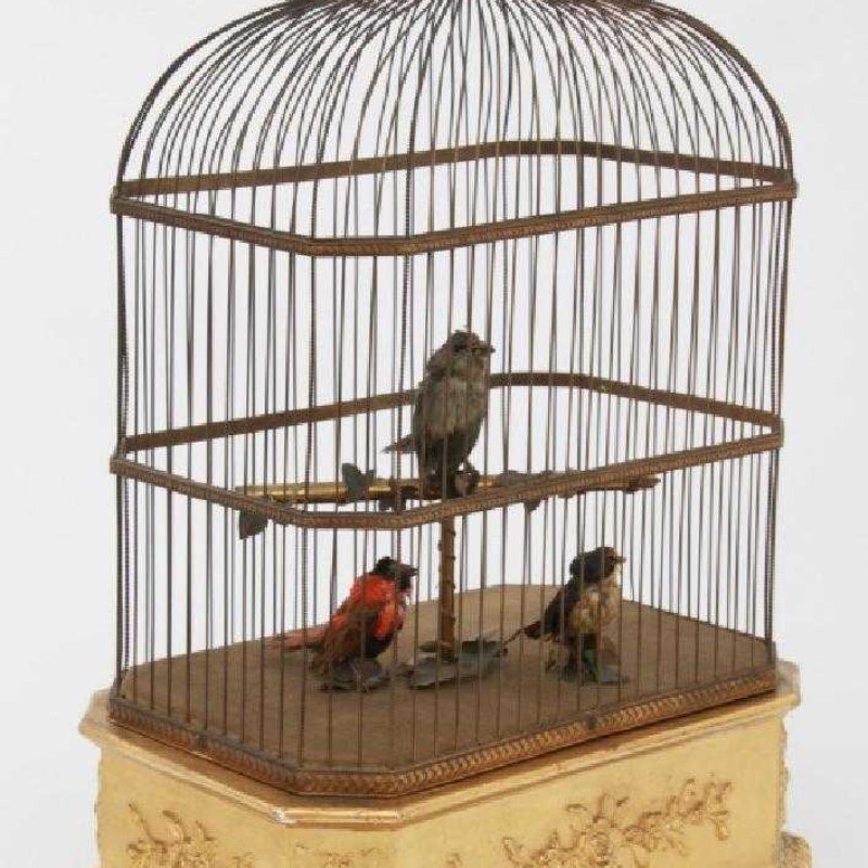 Triple automaton “Singing Birds” in a domed cage — 3