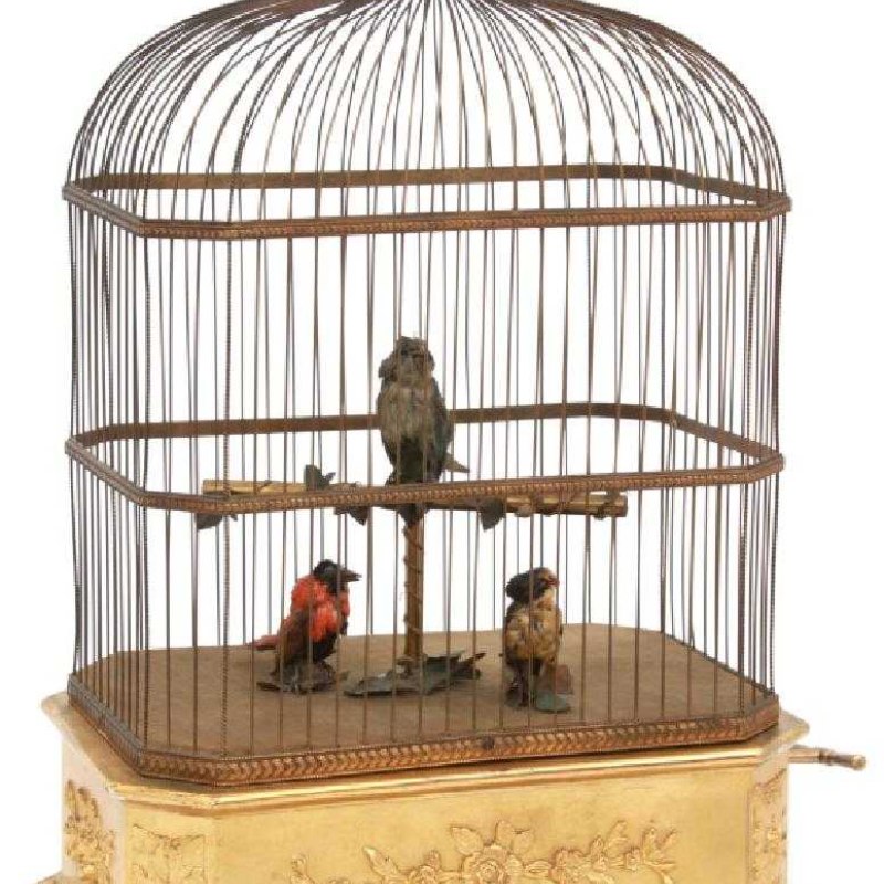 Triple automaton “Singing Birds” in a domed cage — 2